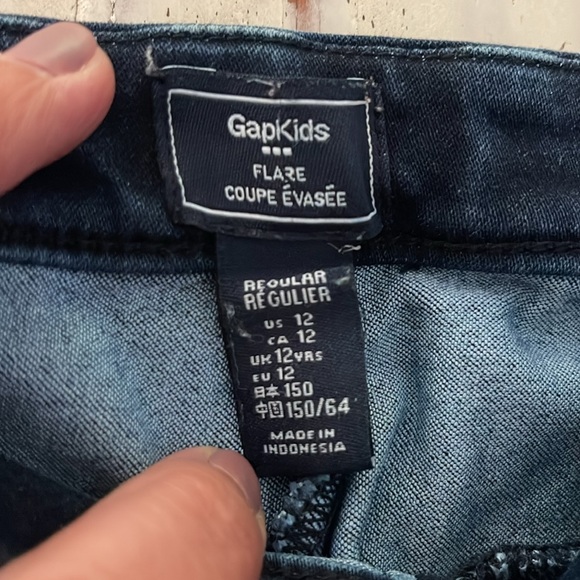 Gap Kids Girls Size 12 Flare Adjustable Waist Jeans - Picture 4 of 7